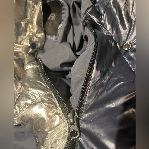 PAJAR DOWN FILL ARCTIC REMOVABLE FAUXFUR TRIM HOOD PUFFER JACKET GRAPHITE/SILVER - Picture 13 of 16